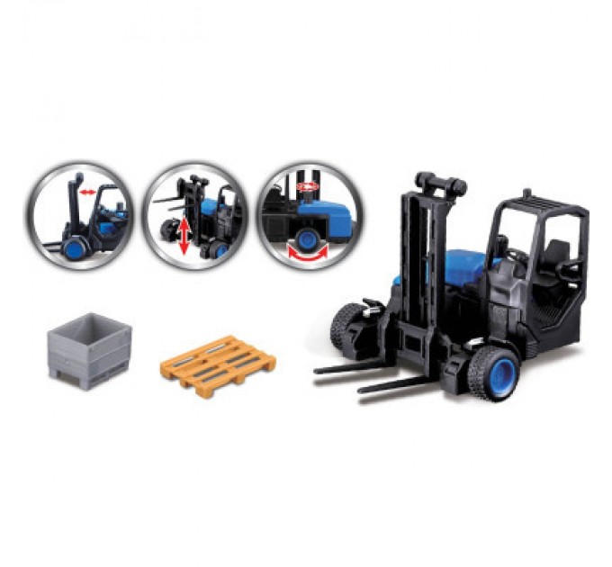 Bburago Спецтехніка Bburago Фура Mercedes-Benz Actros з навантажувачем (18-31471)