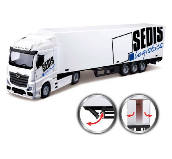 Bburago Спецтехніка Bburago Фура Mercedes-Benz Actros з навантажувачем (18-31471)