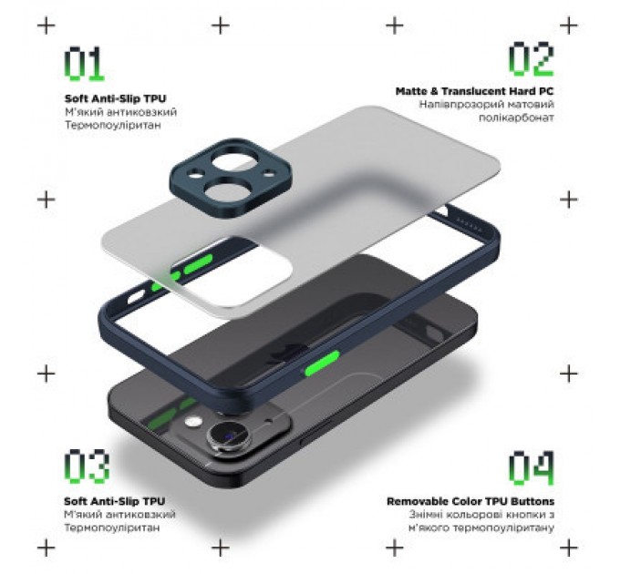 Armorstandart Чохол до мобільного телефона Armorstandart Frosted Matte Xiaomi Poco X6 Pro 5G Navy Blue (ARM73373)