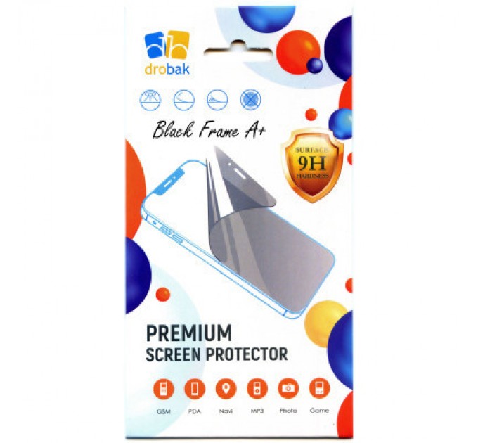 Скло захисне Drobak Xiaomi Redmi Note 13 Pro Black Frame A+ (171701)