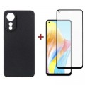Dengos Чохол до мобільного телефона Dengos Kit for OPPO A78 4g case + glass (Black) (DG-KM-03)