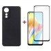 Dengos Чохол до мобільного телефона Dengos Kit for OPPO A78 4g case + glass (Black) (DG-KM-03)