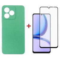 Чохол до мобільного телефона Dengos Kit for Realme C51 case + glass (Mint) (DG-KM-61)