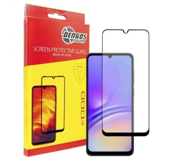 Dengos Чохол до мобільного телефона Dengos Kit for Samsung Galaxy A05 (A055) case + glass (Black) (DG-KM-07)