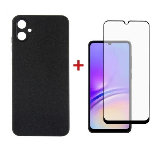 Dengos Чохол до мобільного телефона Dengos Kit for Samsung Galaxy A05 (A055) case + glass (Black) (DG-KM-07)