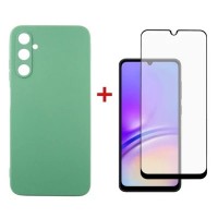 Чохол до мобільного телефона Dengos Kit for Samsung Galaxy A05s (A057) case + glass (Mint) (DG-KM-10)