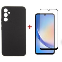 Чохол до мобільного телефона Dengos Kit for Samsung Galaxy A34 5G case + glass (Black) (DG-KM-41)