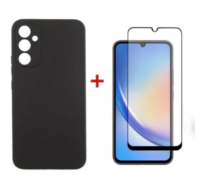 Dengos Чохол до мобільного телефона Dengos Kit for Samsung Galaxy A34 5G case + glass (Black) (DG-KM-41)