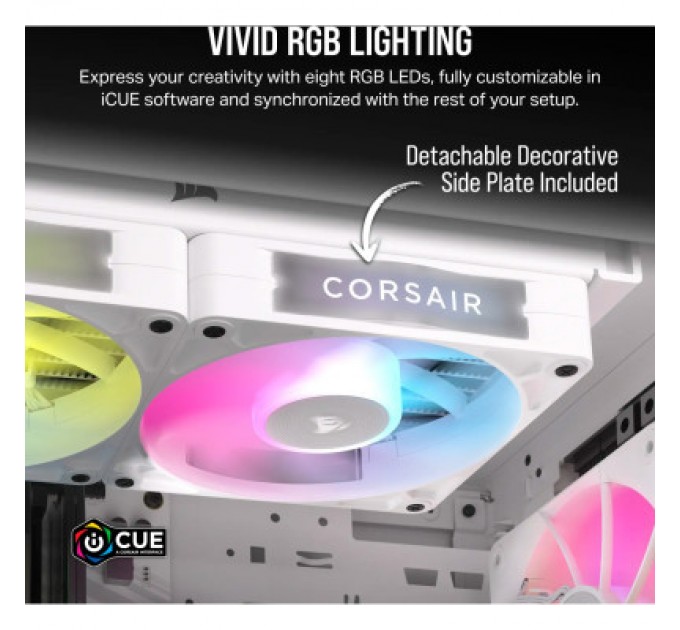 Corsair Кулер до корпусу Corsair iCUE Link RX140 RGB PWM White (CO-9051023-WW)