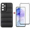 Dengos Чохол до мобільного телефона Dengos Kit for Samsung Galaxy A55 5G case + glass (Black) (DG-KM-57)