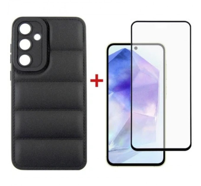 Dengos Чохол до мобільного телефона Dengos Kit for Samsung Galaxy A55 5G case + glass (Black) (DG-KM-57)
