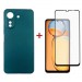 Dengos Чохол до мобільного телефона Dengos Kit for Xiaomi Redmi 13C case + glass (Green) (DG-KM-54)