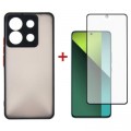 Dengos Чохол до мобільного телефона Dengos Kit for Xiaomi Redmi Note 13 Pro 5G case + glass (Black) (DG-KM-68)