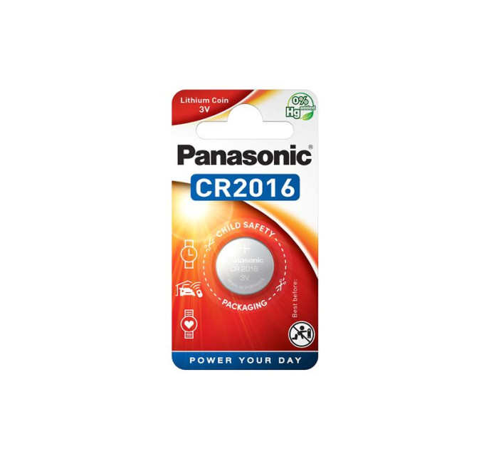Panasonic Батарейка Panasonic CR 2016 Lithium * 1 (CR-2016EL/1B)