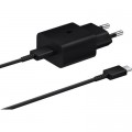 Samsung Зарядний пристрій Samsung USB-С 15W Black + Cable USB-C 1m (EP-T1510XBEGEU)