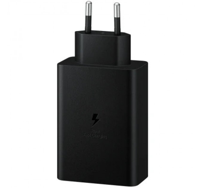 Зарядний пристрій Samsung 2xUSB-С 65W PD PPS/USB-A Black (EP-T6530NBEGEU)