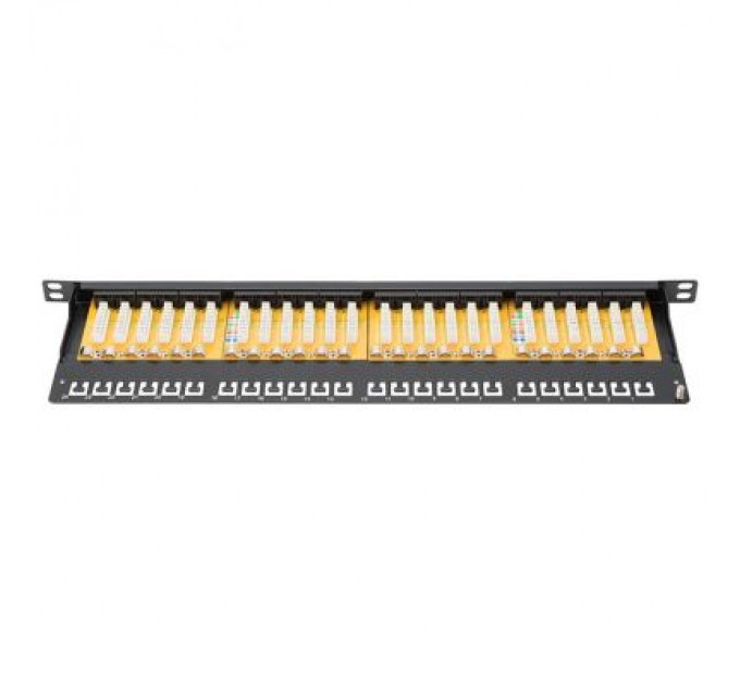 Digitus Патч-панель 19 " 0.5U, 24xRJ45, cat 6 UTP в зборі Digitus (DN-91624U-SL-SH)