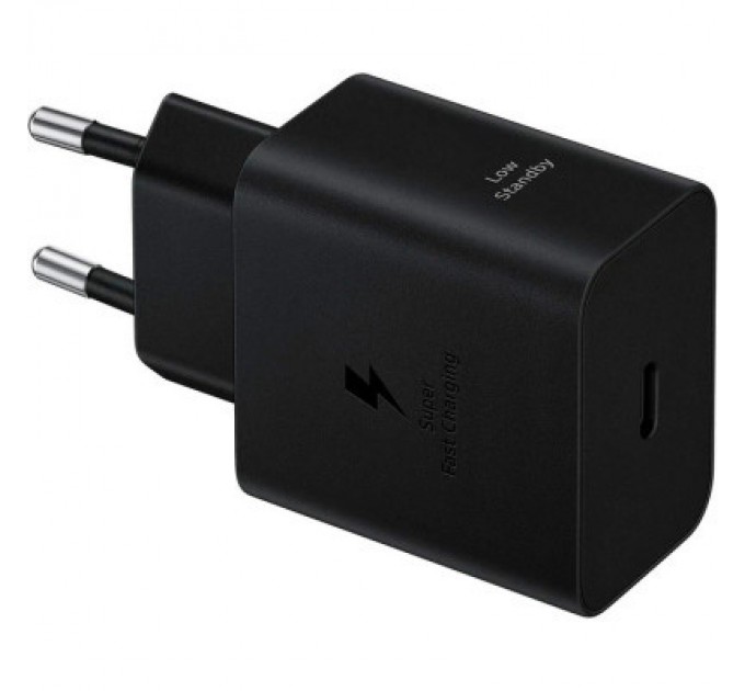 Samsung Зарядний пристрій Samsung 45W Compact Power Adapter (w C to C Cable) Black (EP-T4511XBEGEU)