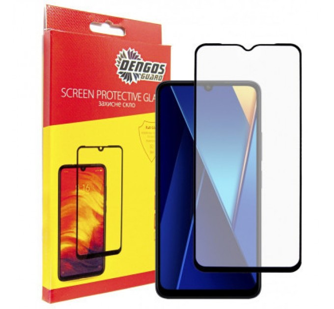 Dengos Скло захисне Dengos Full Glue POCO C65 (black) (TGFG-352)