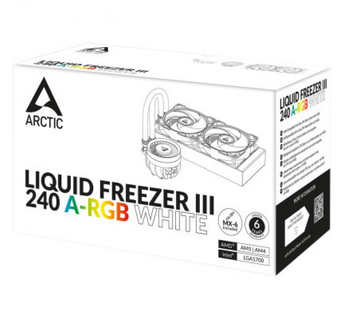Система рідинного охолодження Arctic Liquid Freezer III 240 A-RGB (White) (ACFRE00150A)