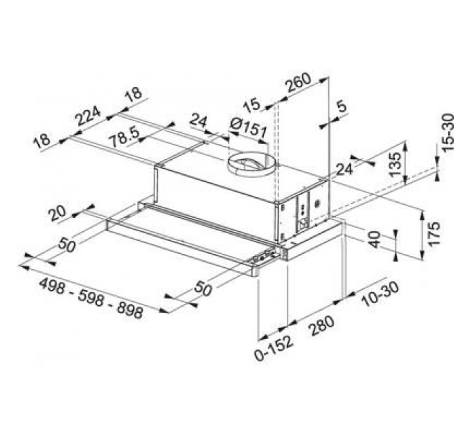 Franke Витяжка кухонна Franke FTC 632L BK (315.0547.798)