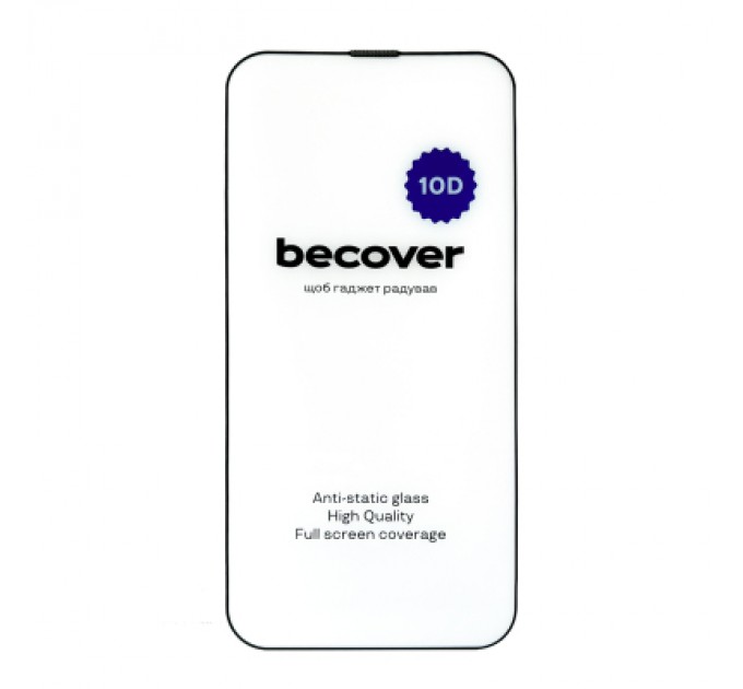 BeCover Скло захисне BeCover Apple iPhone 14 Plus 10D Black (711326)