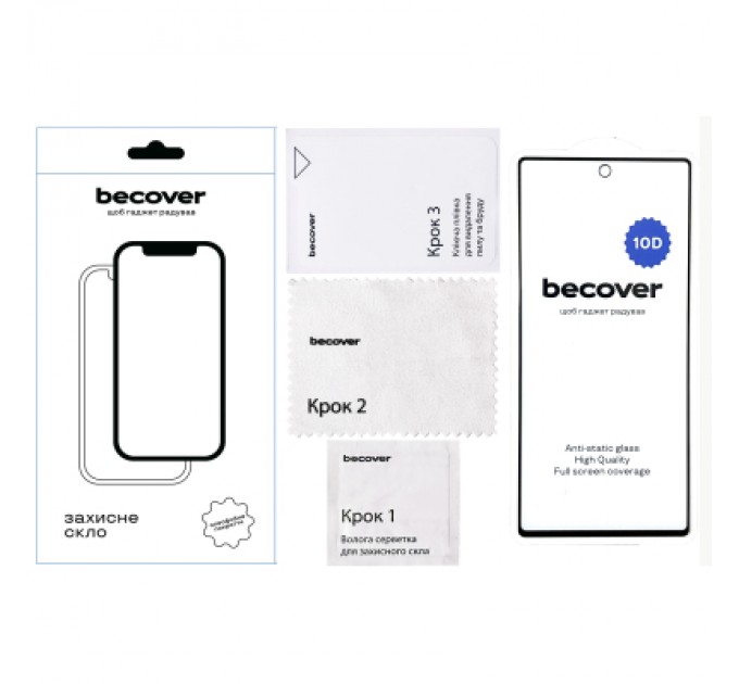 BeCover Скло захисне BeCover Google Pixel 6A 10D Black (711488)