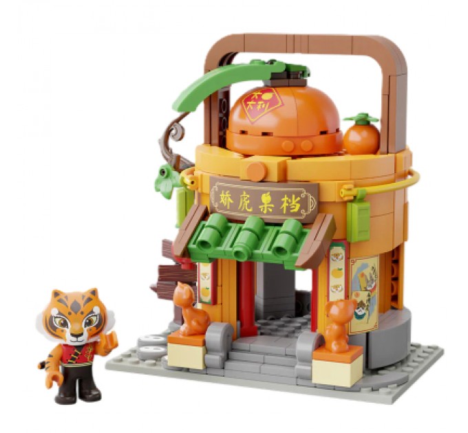 Pantasy Конструктор Pantasy Kung Fu Panda Кунгфу Панда Міні Вид на вулицю - Фруктова крамниця Тигриці (86508)