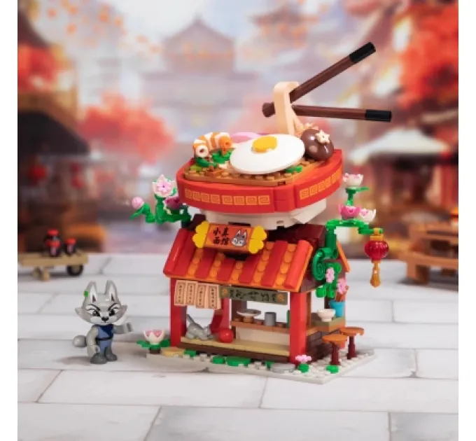 Pantasy Конструктор Pantasy Kung Fu Panda Кунгфу Панда Міні Вид на вулицю - Раменна крамниця Чжена (86506)