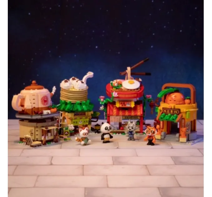 Pantasy Конструктор Pantasy Kung Fu Panda Кунгфу Панда Міні Вид на вулицю - Раменна крамниця Чжена (86506)