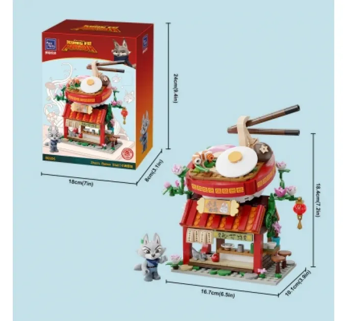 Pantasy Конструктор Pantasy Kung Fu Panda Кунгфу Панда Міні Вид на вулицю - Раменна крамниця Чжена (86506)