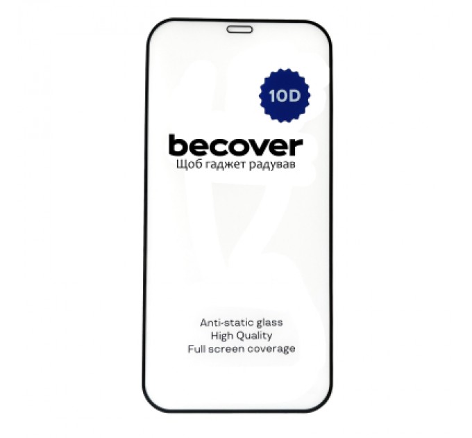 BeCover Скло захисне BeCover Apple iPhone 12 Pro 10D Black (711512)