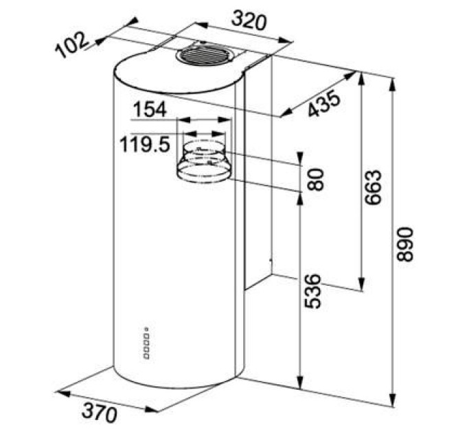 Franke Витяжка кухонна Franke Flexa FTU 3805 XS LED0 (335.0518.748)