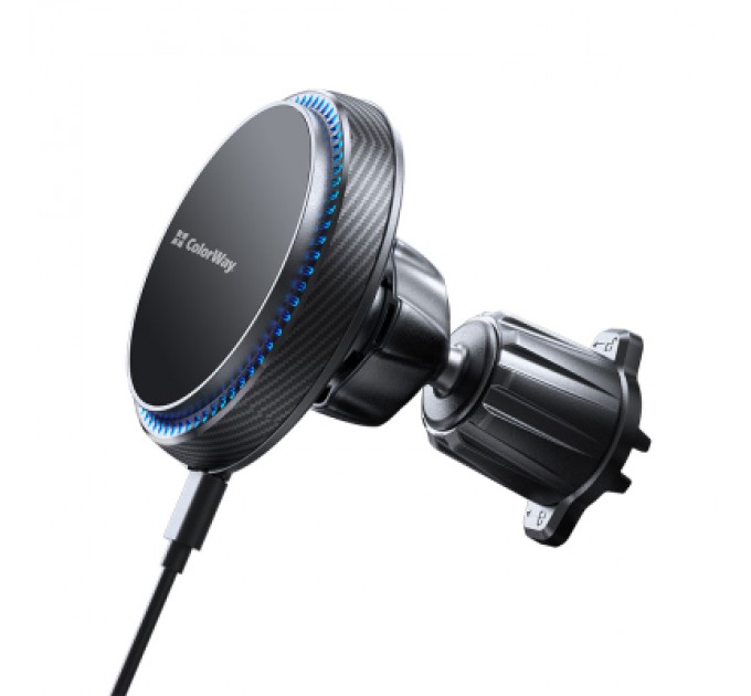 ColorWay Універсальний автотримач ColorWay MagSafe 360° Air Vent 15W Black (CW-CHMW041Q-BK)