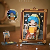 Конструктор LOZ mini Дівчина з перловою сережкою без фігурок (1287)