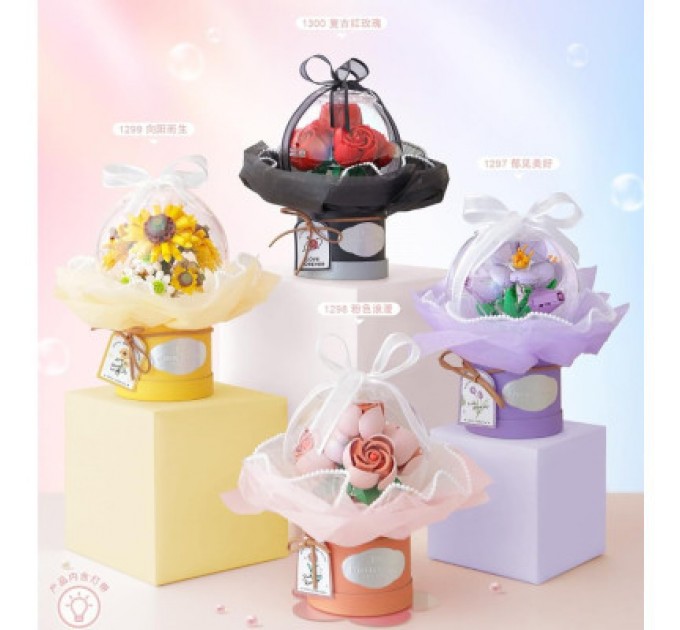 LOZ mini Конструктор LOZ mini букет троянд (1300)