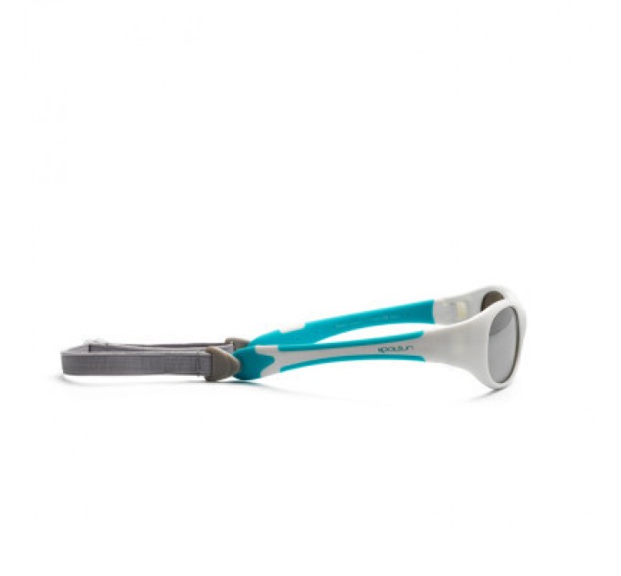 Koolsun Дитячі сонцезахисні окуляри Koolsun Flex біло-бірюзові 3+ (KS-FLWA003)