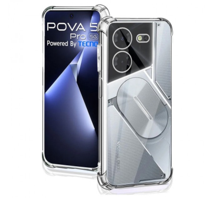BeCover Чохол до мобільного телефона BeCover Anti-Shock Tecno POVA 5 Pro 5G (LH8n) Clear (711780)