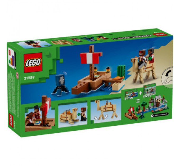 Конструктор LEGO Minecraft Подорож на піратському кораблі (21259-)