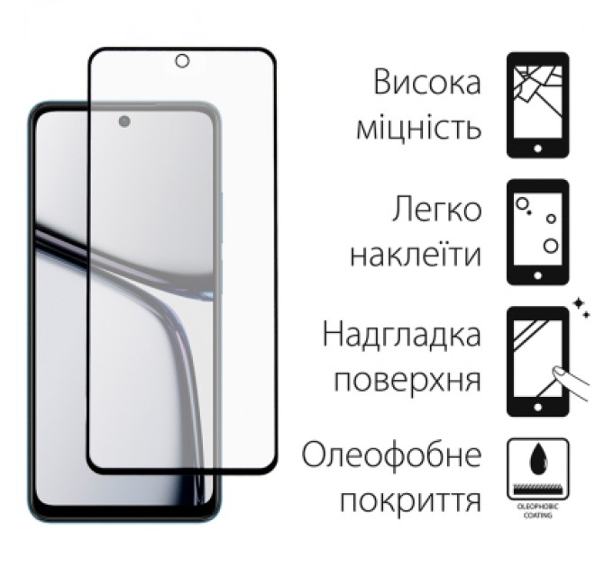 Dengos Чохол до мобільного телефона Dengos Realme C65 + Glass Blue (DG-KM-94)