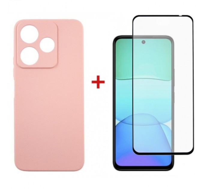 Dengos Чохол до мобільного телефона Dengos Xiaomi Redmi 13 4G Soft + Glass Pink (DG-KM-99)