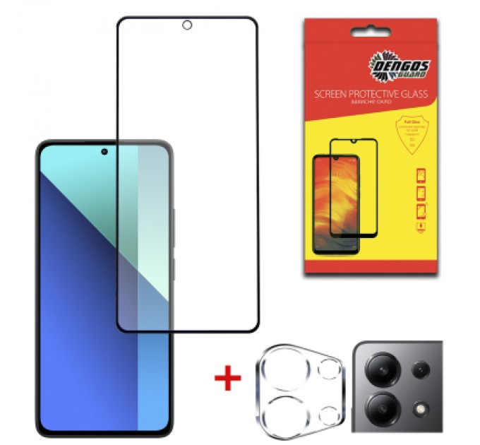 Скло захисне Dengos Xiaomi Redmi Note 13 4G + camera module glass (DG-TGSCP-01)