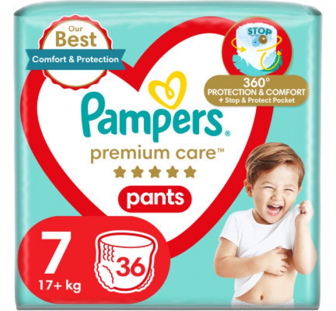 Pampers Підгузки Pampers Premium Care Pants Трусики Розмір 7 (17+ кг) 36 шт. (8700216339001)