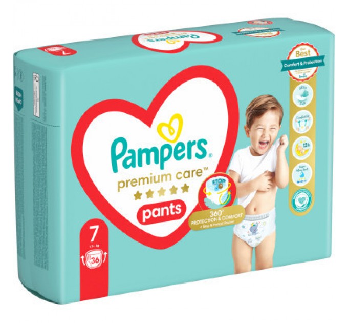 Pampers Підгузки Pampers Premium Care Pants Трусики Розмір 7 (17+ кг) 36 шт. (8700216339001)