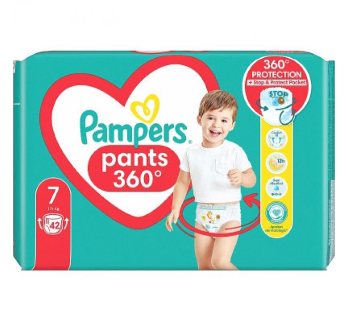 Pampers Підгузки Pampers Pants Giant Plus Розмір 7 (17+ кг) 42 шт (8700216341639)