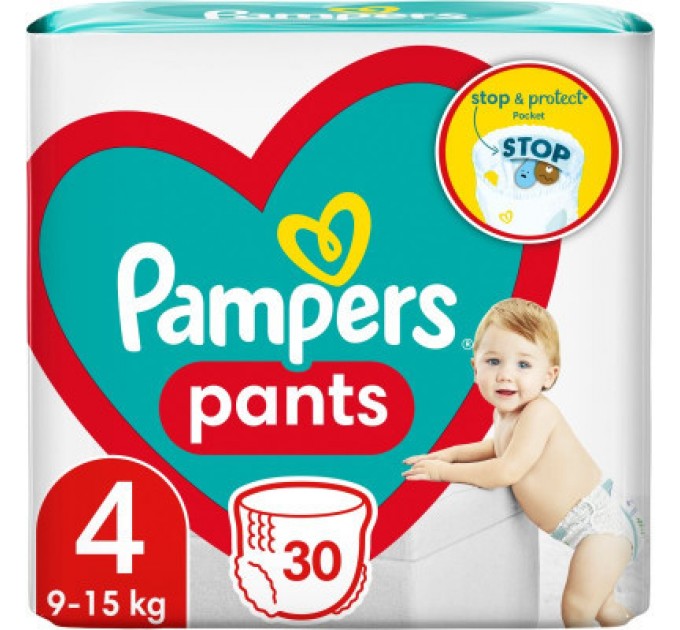 Pampers Підгузки Pampers Pants Maxi Розмір 4 (9-15 кг) 30 шт (8006540069684)