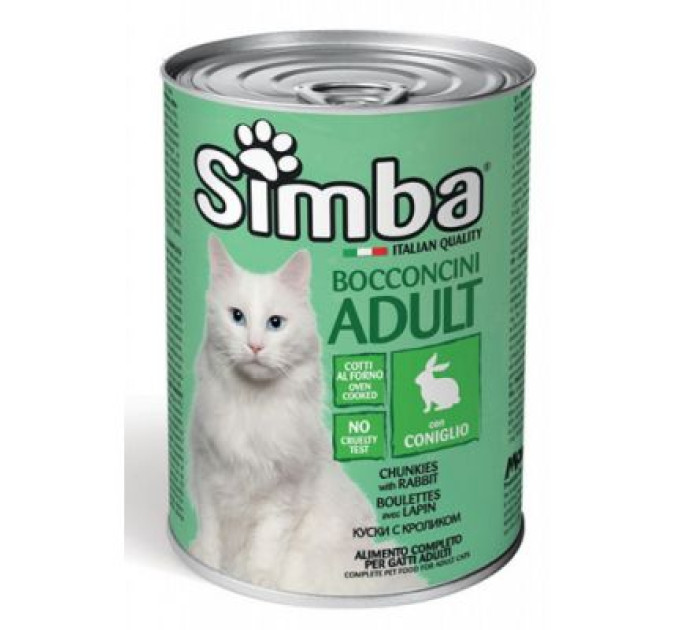 Simba Консерви для котів Simba Cat Wet кролик 415 г (8009470009089)