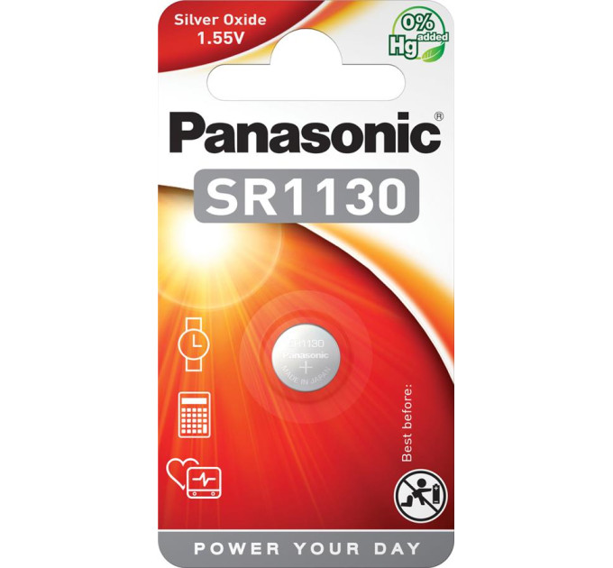 Panasonic Батарейка Panasonic SR1130 * 1 Silver Oxide (SR-1130EL/1B)