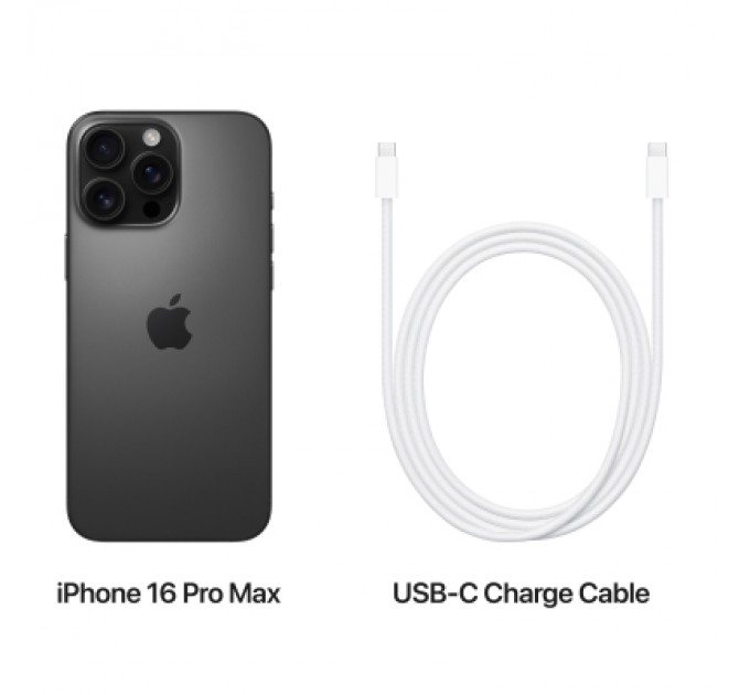 Apple Мобільний телефон Apple iPhone 16 Pro Max 1TB Black Titanium (MYX43)