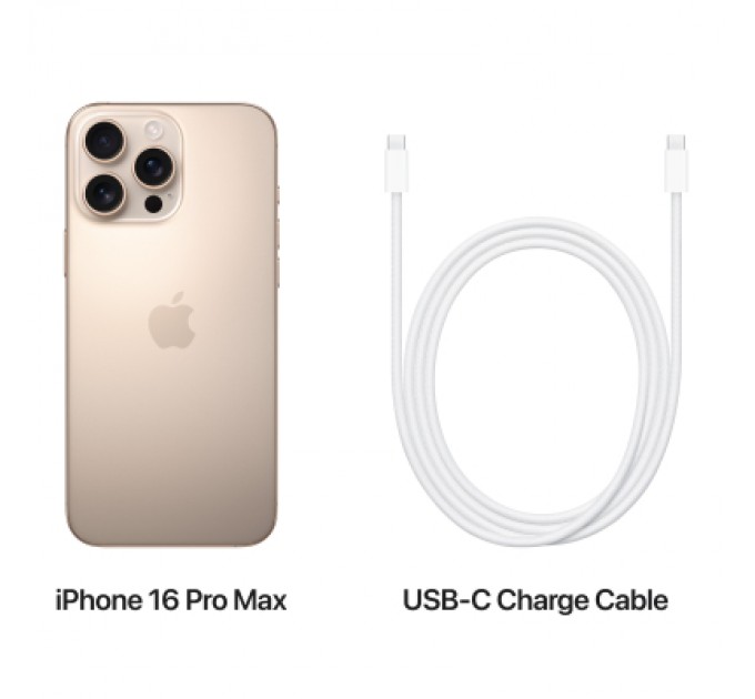 Apple Мобільний телефон Apple iPhone 16 Pro Max 256GB Desert Titanium (MYWX3)